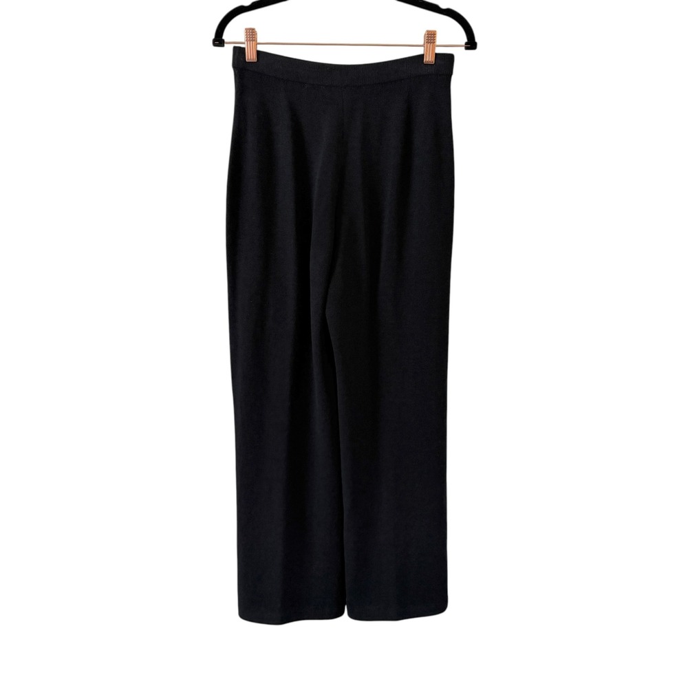 St John Collection Knit Pants Womens 6 Black Pull On Old Money Office Capsule